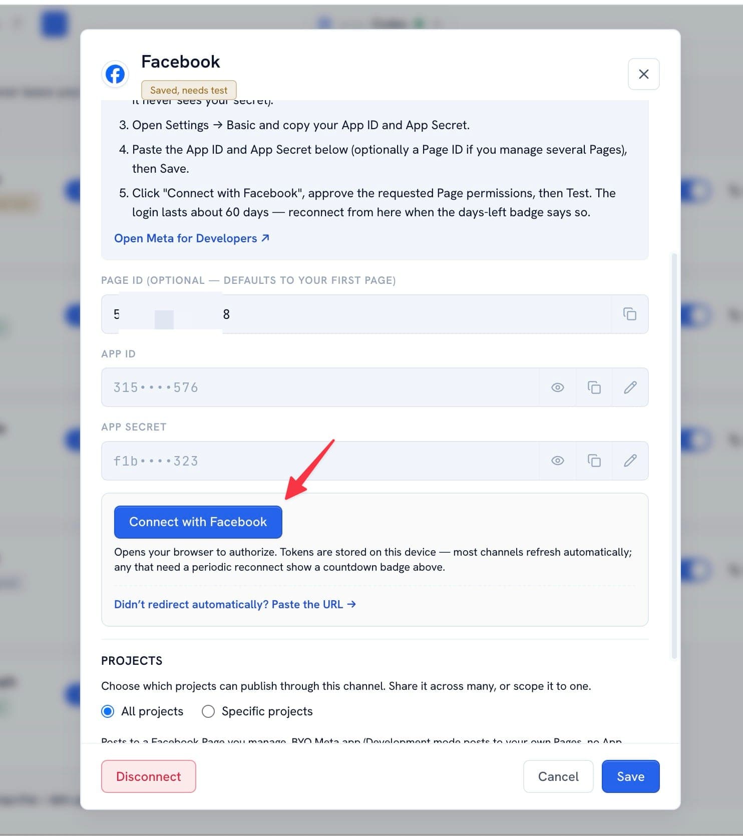 เริ่ม Facebook OAuth จาก 1MarketingTool