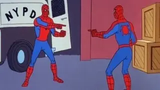 Spider-Man Pointing at Spider-Man meme template