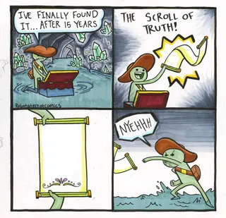 The Scroll of Truth meme template