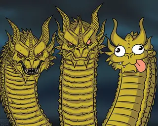 Three-Headed Dragon meme template